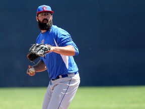 Ottawa Champions first baseman Jon Talley practises with the club Thursday at Raymond Chabot Grant Thornton Park ahead of Friday night's inaugural home-opener. (Chris Hofley/Ottawa Sun)