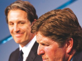 Brendan Shanahan and Mike Babcock minced few words about the Leafs’ short-term pain. (Craig Robertson/Toronto Sun)