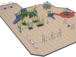 A rendering of what the future playground is expected to look like. - Image Supplied