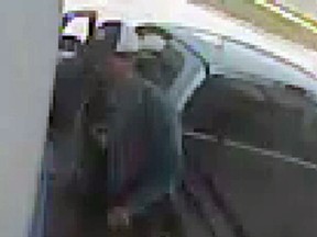 Suspect wanted in truck theft pictured May 11 at the ESSO gas station on Montreal Street. Supplied Photo