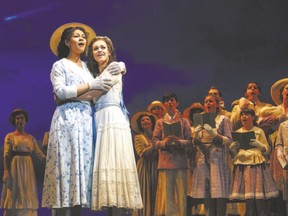 Alexis Gordon, left, plays Julie Jordan in Carousel. Jacqueline Burtney plays Louise. (David Hou/Stratford Festival)