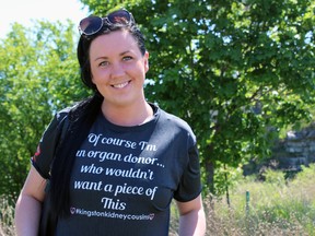 Misti Pitcher, 24, in Kingston, Ont. on Saturday May 23, 2015. Pitcher is donating one of her kidneys to her cousin Shandi Potter, 25, who is suffering from type 1 diabetes. Steph Crosier/Kingston Whig-Standard/Postmedia Network