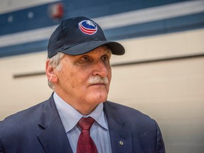 Retired Lieutenant-General Roméo Dallaire stopped at St. Anne’s on May 15 during his visit to the area to support Liberal candidate Allan Thompson. (Contributed photo)