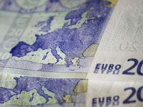 The map of Europe is depicted on a twenty euro banknote in this photo illustration taken in Athens, Greece May 22, 2015. REUTERS/Alkis Konstantinidis