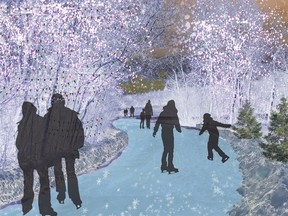 A rendering of the proposed Edmonton freezeway.