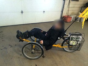 EPS Northwest Division officers are investigating the theft of a yellow Terra Trike belonging to a young boy with cerebral palsy, and are asking for the public’s help in locating the stolen property. The Terra Trike, went missing sometime between 7 p.m. on May 23, 2015 and 4 p.m. on May 24, 2015 in a neighbourhood off 91 Street and 166 Avenue in Edmonton. "The Trike was a project that The Bear radio station had constructed for the young man in 2004 and includes a gearing system from the United Kingdom. The Trike is worth over $5,000 and is the only means of mobility for the youth outside of his residence," said Const. Paul Middleton.