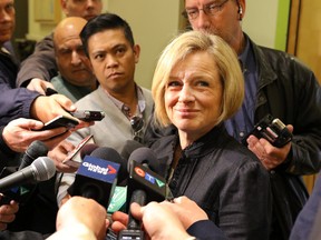 Rachel Notley after meeting recently with Mayor Naheed Nenshi.