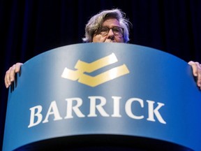 Barrick Gold Corp Chairman of the board John Thornton speaks during their annual general meeting for shareholders in Toronto, in this file photo from April 28, 2015. (REUTERS/Mark Blinch/Files)