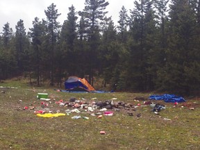 Long weekend campers leave a mess behind in the bush for locals to clean. Nichole Boissoneault photo.