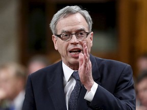 The Conservaties said Tuesday they are considering letting Canadians have the option to contribute extra to CPP though no details were announced. Canada's Finance Minister Joe Oliver, seen here in the House of Commons on May 26, 2015, said voluntary options are preferred over tax hikes. REUTERS/Chris Wattie