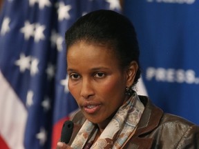 Activist and author Ayaan Hirsi Ali speaks at the National Press Club, April 7, 2015 in Washington, D.C. (Mark Wilson/Getty Images/AFP)
