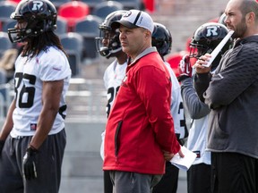 Ottawa RedBlacks head coach Rick Campbell on day one of the team's mini camp at TD Place in Ottawa on Monday April 27, 2015. Errol McGihon/Ottawa Sun/Postmedia Network