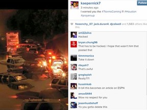 Colin Kapernick apologized for publishing this post to Instagram. (Screen grab via @jnsanchez)