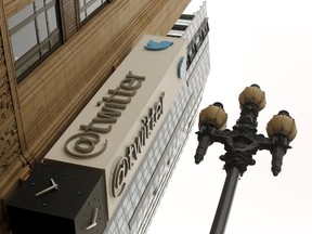 The Twitter logo is shown at its corporate headquarters in San Francisco, April 28, 2015.REUTERS/Robert Galbraith