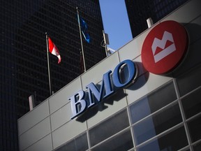 The logo for the Bank of Montreal is seen at its branch Toronto in this file photo from March 5, 2013.  (REUTERS/Mark Blinch/Files)