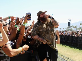 Recording artist Action Bronson performs at the 2015 Coachella Valley Music And Arts Festival on April 17, 2015 in Indio, California.  (Karl Walter/Getty Images for Coachella/AFP)