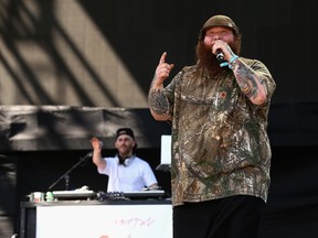 Recording artist Action Bronson performs onstage during day 1 of the 2015 Coachella Valley Music And Arts Festival at The Empire Polo Club on April 17, 2015 in Indio, California.  (Karl Walter/Getty Images for Coachella/AFP)