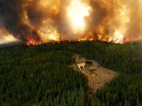 May 26, 2015. The Burnt Lake fire on the Cold Lake Weapons range has grown to 17,483 hectares, and is classified as out of control as of May 26, 2015. Photo Courtesy/Alberta Wildfire Info