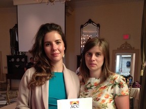 Rebecca Rappeport, left, and Bailey Gerrits co-wrote and researched the Kingston Youth Sexual Violence Prevention Assessment report. (Anisa Rawhani/For The Whig-Standard)