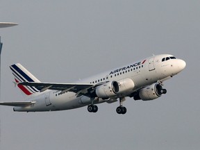 An Air France flight from Paris to New York's John F. Kennedy International Airport was one of many affected by anonymous threats made to international flights over the past two days. REUTERS/Gonzalo Fuentes