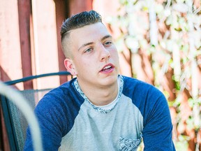 Blair Gaboury in the backyard of his St. Catharines, Ont., home May 27, 2015. (BOB TYMCZYSZYN/Postmedia Network)