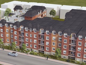 An architect’s rendering of the proposed apartment complex on Frontenac Street. (supplied graphic)