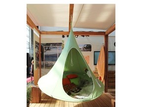 This adult-style swing by Cacoon has room for two and a special drink holder ($299.99).