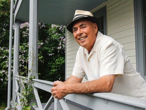 John Malcolm, seen here in Amherstview, takes on the iconic role of Frank Sinatara in the one-night performance of It Was A Very Good Year, written by his wife Deborah Smith-Malcolm. The show takes place at the Grand Theatre on Saturday. (Julia McKay/The Whig-Standard)