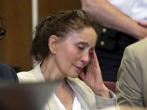 Gigi Jordan, a wealthy New York socialite who was convicted in 2014 of first-degree manslaughter for the 2010 killing of her 8-year-old autistic son, appears in Manhattan Criminal Court for her sentencing hearing in New York May 28, 2015. Jordan was sentenced to 18 years in prison. REUTERS/Mike Segar