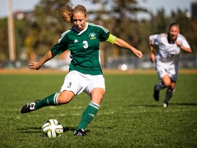 Annalise Schellenberg, named to Canada's Universiade soccer squad with Pandas teammate Jessie Candlish, says when she joined the Pandas, university soccer was as far as she thought she'd go. (supplied by U of A Bears and Pandas)