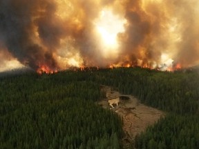 A photo of the biggest fire this season, northwest of Cold Lake, Alta. - Supplied by ESRD