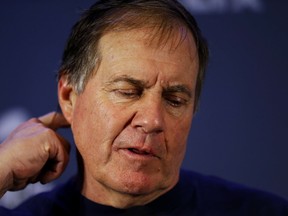 File photo of head Coach Bill Belichick of the New England Patriots after winning Super Bowl XLIX 28-24 against the Seattle Seahawks at University of Phoenix Stadium on February 1, 2015 in Glendale, Arizona.  Tom Pennington/Getty Images/AFP