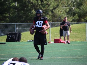 Delbert Alvarado is hoping to win a job with the Ottawa RedBlacks as the team's kicker/punter.TIM BAINES/OTTAWA SUN