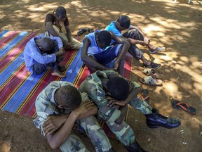 Former ex-Seleka child soldiers wait to be released in Bambari, Central African Republic, May 14, 2015. (EMMANUEL BRAUN/Reuters)