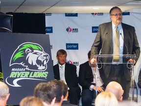 David Magley was announced as the new commissioner of the National Basketball League of Canada during a press conference to introduce Niagara's first team in the league, The Niagara River Lions, which was announced at a press conference at the Meridian Centre in St. Catharines on Thursday, May 28, 2015.  (Julie Jocsak, Postmedia Network)