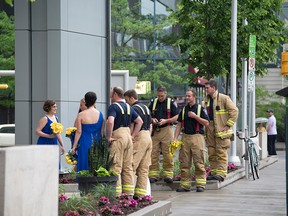 Guests were evacuated from the Delta Hotel on Lyon Street in Ottawa Saturday, May 30, 2015 after a suspicious white powder was found in a hotel room. The substance was deemed to be safe.
DANI-ELLE DUBE/Ottawa Sun/Postmedia Network