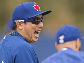 Popular middle infielder Munenori Kawasaki could be back with the Blue Jays if Steve Tolleson has to go on the disabled list. (TOMMY GILLIGAN/USA TODAY Sports files)