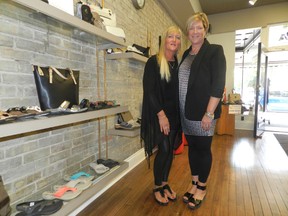 Jodi Mugford and Patti Mugford-Pooley are taking over Mugford `s shoe store in St. Thomas from their parents. (HANK DANISZEWSKI, The London Free Press)