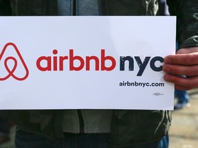 Airbnb sign. 

REUTERS/Shannon Stapleton