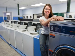 Melissa Power has created For the Love of Laundry, an organization that helps low-income and homeless people meet the basic need of clean clothes through free laundry events. (DEREK RUTTAN, The London Free Press)