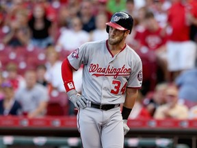Nationals’ Bryce Harper is hitting .360 over his last 30 games. He has 13 home runs and 32 RBIs in that span. (GETTY IMAGES)