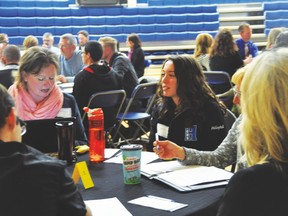 County Central High School student Leah Auch took part in the Palliser’s division-wide stakeholder meeting last Thurday at the Cultural-Recreational Centre. Stephen Tipper Vulcan Advocate