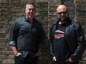 Barenaked Ladies (L-R) Ed Robertson and Tyler Stewart in Toronto, Ont. on Tuesday May 26, 2015. (Dave Abel, Postmedia Network)