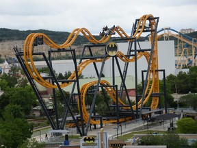 Six Flags Fiesta Texas in San Antonio has opened an insane new roller coaster called Batman: The Ride. (Courtesy Six Flags)
