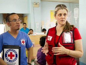 McMaster University professor Lynda Redwood-Campbell, pictured here in the Philippines, will lead the Canadian Red Cross's emergency response unit in Nepal.