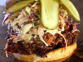 BBQ Pulled Pork Sandwiches, with Crispy Coleslaw. Paul Shufelt photo