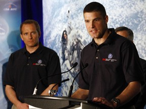 Jeremy Hansen (right) and David St-Jacques (left) were the 11th and 12th Canadians to join the Canadian Astronaut Corps.