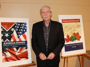 Historical fiction author and former broadcaster Al McGregor spoke about Canada's quest for Confederation in the face of the American Civil War during a presentation at the Sarnia Public Library on May 25.
CARL HNATYSHYN/SARNIA THIS WEEK