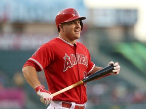 Heading into Tuesday night’s game against the Rays, The Angels' Mike Trout had 13 homers, 30 RBIs, a .294 average and a .933 OPS. (Getty Images/AFP)