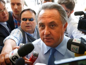 Russia's Sports Minister and FIFA Executive Committee member Vitaly Mutko arrives for a meeting of the UEFA in Zurich, Switzerland, May 28, 2015.   REUTERS/Ruben Sprich